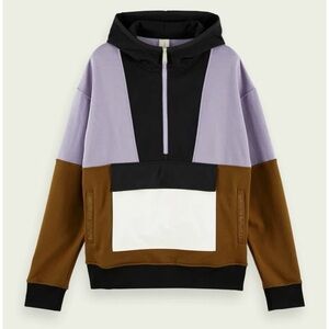 Scotch and Soda Half Zip Colorblock Hoodie XL (fits like L)